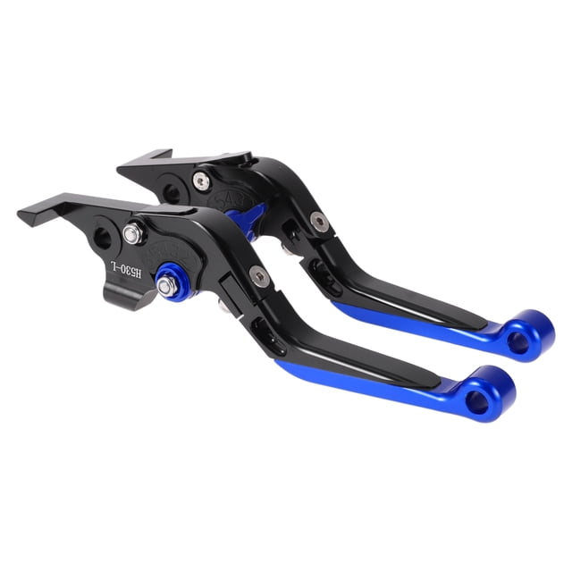 Palancas de freno y embrague cortas y largas para Yamaha TMAX560 2019-2020, palanca de freno ajustable de motocicleta, aleación de aluminio, mango negro con extremo azul