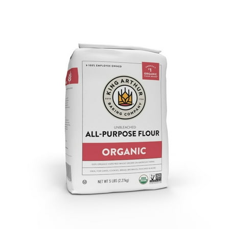 Pack of 6, King Arthur Organic Unbleached All-Purpose Flour, 5 lb