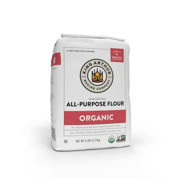 Pack of 6, King Arthur Organic Unbleached All-Purpose Flour, 5 lb