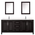 thumbnail image 3 of Wyndham Collection Daria 80" Wood & Carrara Double Bathroom Vanity in Espresso, 3 of 5