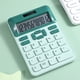 thumbnail image 5 of Calculadora dual solar y de batería, 12 dígitos portátil, botones grandes, uso para estudio/negocios/ oficina, verde, 5 of 8