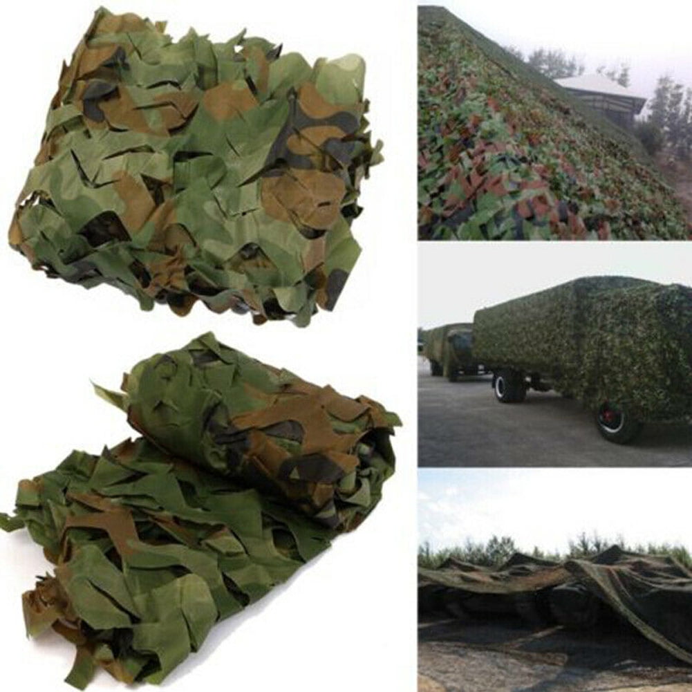 Camouflage Army Netting Camping Military Hunting Woodland Leaves Four-season 