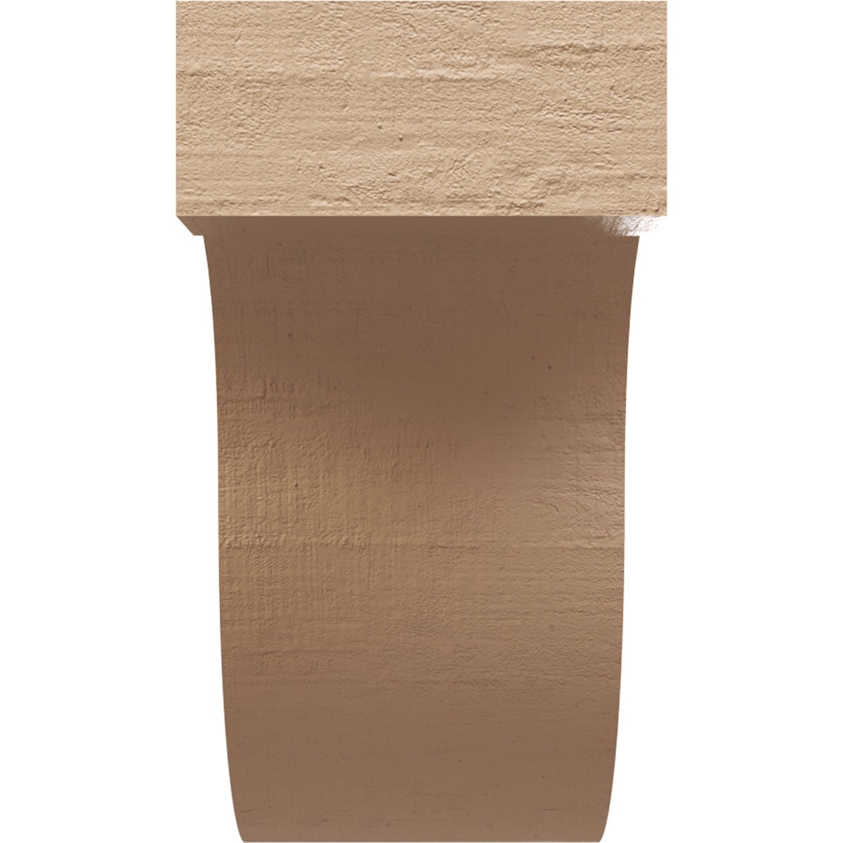 4"W x 8"D x 8"H Classic Del Monte Rough Cedar Woodgrain TimberThane Corbel, Primed Tan