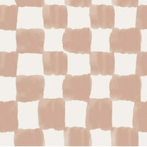 Mr. Kate Tess Watercolor Checker Terracotta Peel and Stick Wallpaper