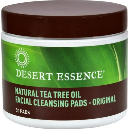 Natural Cleansing Pads Desert Essence HG0375089 Natural Tea Tree Oil Facial Cleansing Pads - Original, 50 Pads ()