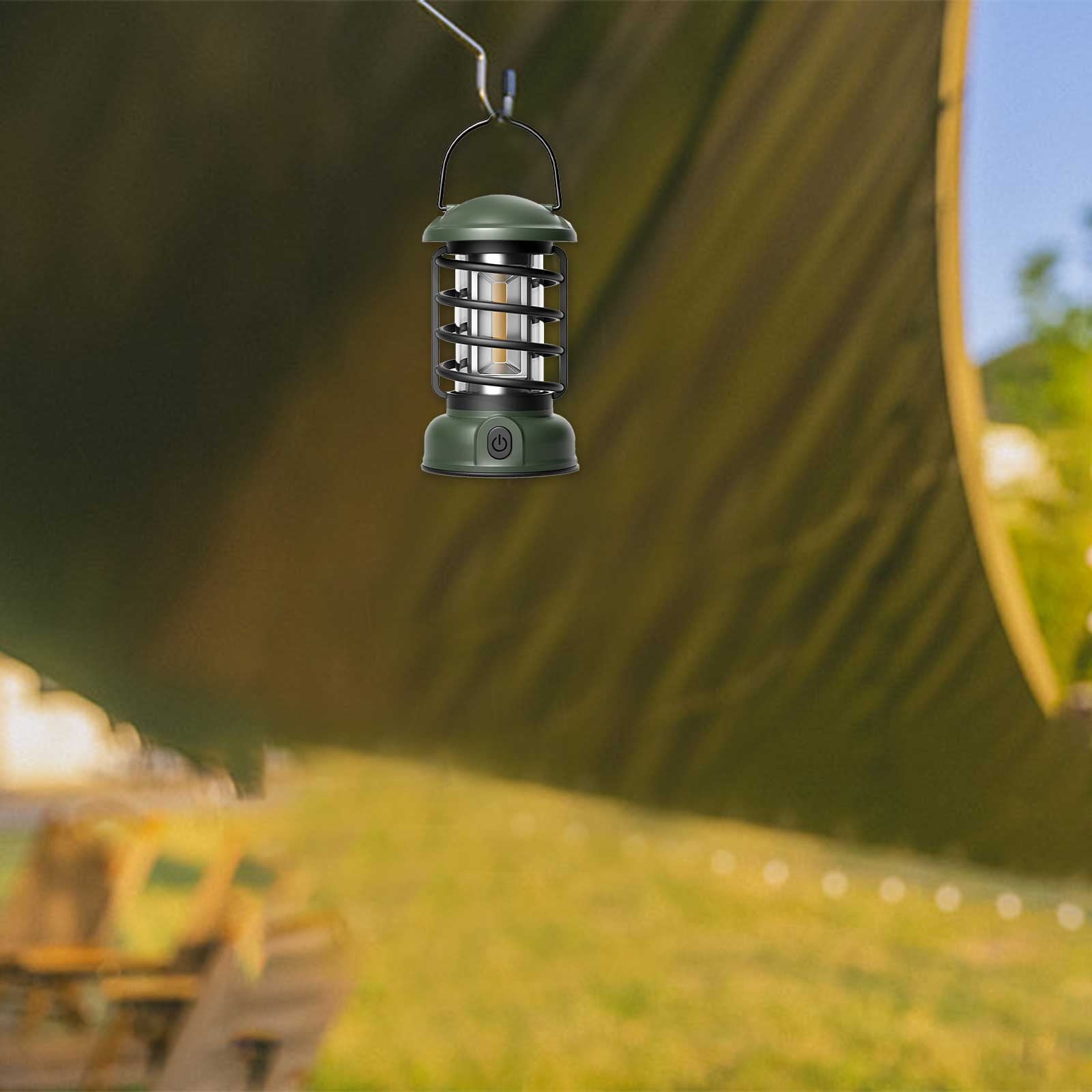 2023 New Portable LED Camping Lamp Mini Hanging Retro Camping