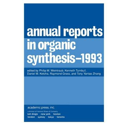 Annual Reports In Organic Synthesis 1993 1993 Walmartcom - 