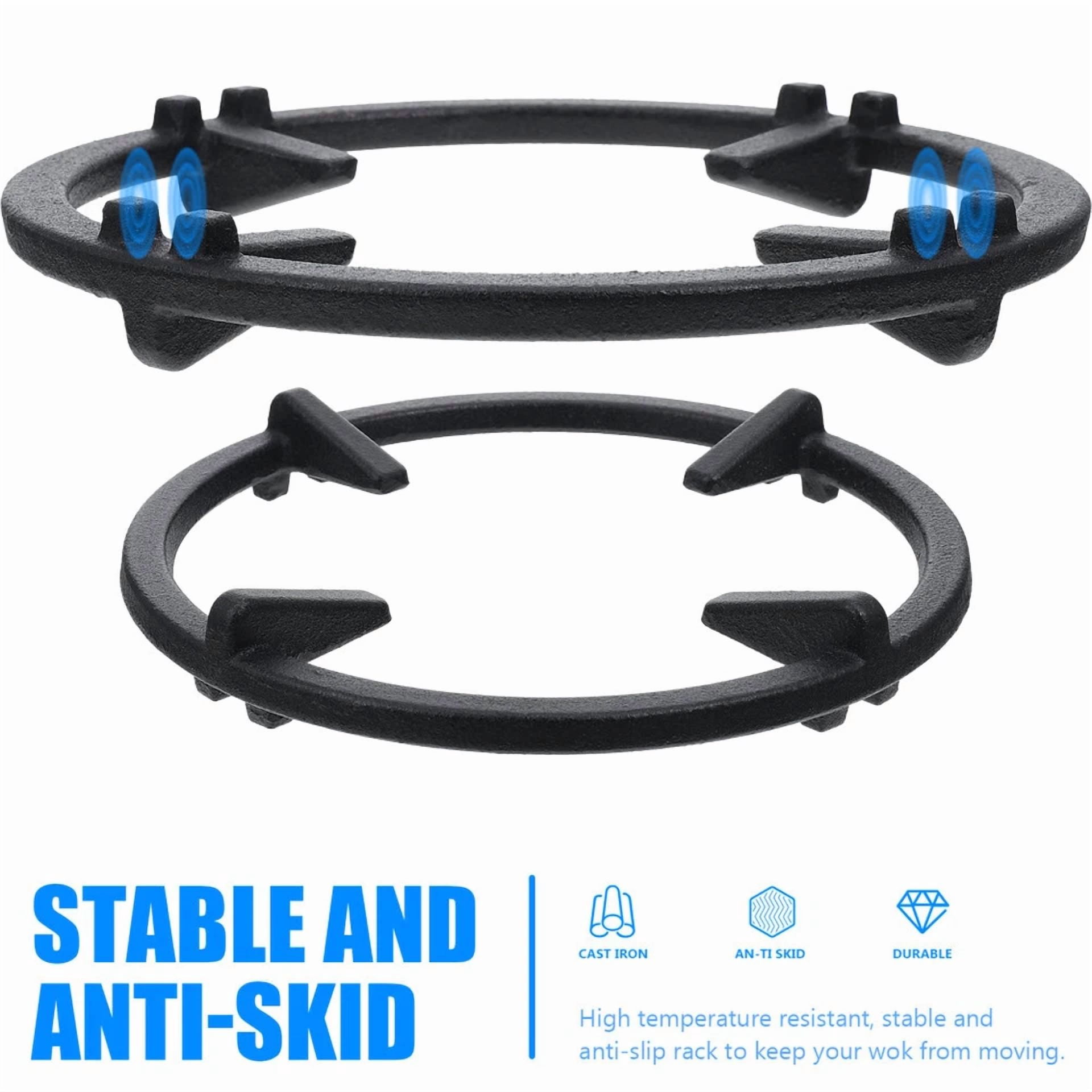 KNACK - Gas Cooktop Pot Rack Pot Holder Non Slip Universal Wok Support Ring Gl