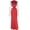 Red, variant on Women's 3D Flower Decoration O-Neck Sleeveless Long Dress, Backless, Bare Waist, Sexy