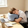thumbnail image 5 of romoty Ergonomic Desk Nap Pillow Memory Foam, 10.2 x 9.8 Inches Blue Face Down Sleeping Cushion with Arm Rest Hole for Office School Desk, 5 of 6