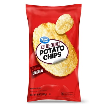 Great Value Kettle Cooked Original Potato Chips, 8 oz