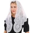 thumbnail image 2 of Triangular Mantilla Lace Head Covering Mass Catholic Church Veils, 2 of 7