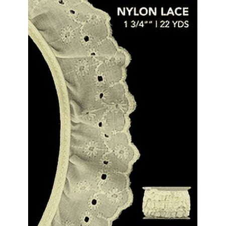 Newport Ruffle Cotton Lace, per Yard