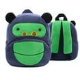 thumbnail image 5 of Xfvqtps Toddler Kindergarten Backpack Plush Animals Cartoon Cute Mini Lightweight Portable Preschool Cloth Bookbag Green-Chimpanzee, 5 of 5