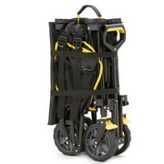 Gorilla Carts Collapsible Wagon Cart - 7 cu ft Bed, 150 lb Load Rating - 4-Pack, Black