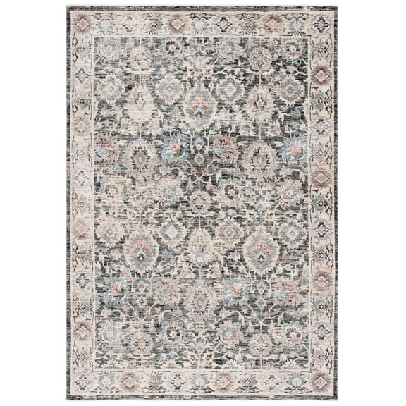 SAFAVIEH Artifact Esmond Oriental Polyester Area Rug, Charcoal/Ivory, 8' x 10'