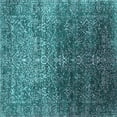thumbnail image 1 of Ahgly Company Machine Washable Indoor Square Oriental Turquoise Blue Industrial Area Rugs, 7' Square, 1 of 4