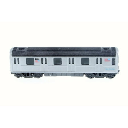 2 Train Subway Map (New York Metro Subway, Gray w/ Black Roof - Showcasts 2233DNY Diecast Model Pullback Train (Brand New but NO)