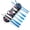 Gradient Blue + TeaSpoon, variant on Travel Utensils,Reusable Silverware Set To Go Portable Cutlery Set with a Waterproof Carrying Case for Lunch Boxes Workplace Camping Picnic (GraRed)