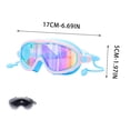 thumbnail image 3 of High-Definition Swimming Goggles, Wide Field Optical Lenses With Adjustable Silicone Straps, for Underwater Vision, Blue, 3 of 7