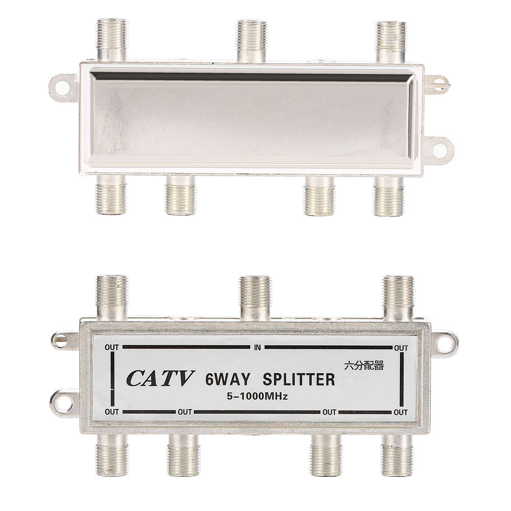 LYUMO CATV Splitter, CATV Spiltter,6 Way Coax Cable Splitter 51000MHz