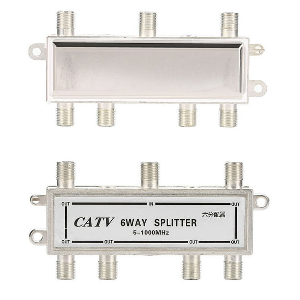 LYUMO CATV Splitter, CATV Spiltter,6 Way Coax Cable Splitter 51000MHz CATV TV Antenna Coaxial
