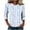 #334-Light Blue, variant on Warop Women's 3/4 Sleeve Tunic Tops Casual Trendy Printed Round Neck Blouses Fit Pullover T Shirts