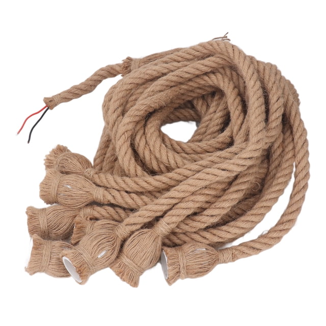 Kit De Cable De Luz Colgante, E27 E26 Retro Ampliamente Utilizado, Luz Colgante De Cuerda De Cáñamo De 6,5 Pies Para Restaurante