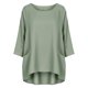 thumbnail image 5 of Blusas de Manga Larga de las Mujeres Verano Cuello Redondo Color Sólido Lino-Estilo Cardigan, Poliéster Suave Casual Abierto Frente Superior, 5 of 8