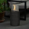 Bronze 19" Gase Fire Column With Glass