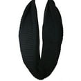thumbnail image 2 of ALLYDREW Unisex Soft Thick Knitted Winter Warm Infinity Scarf Ribbed Knit Infinity Loop Scarf - Black Thick Infinity Scarf, 2 of 2