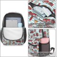 thumbnail image 4 of Fireman and Ladder Blue Pattern 17" School Backpacks for Teens,Waterproof Oxford Fabric,S-Shape Padded Straps for School,Travel,Hiking,Camping, 4 of 6