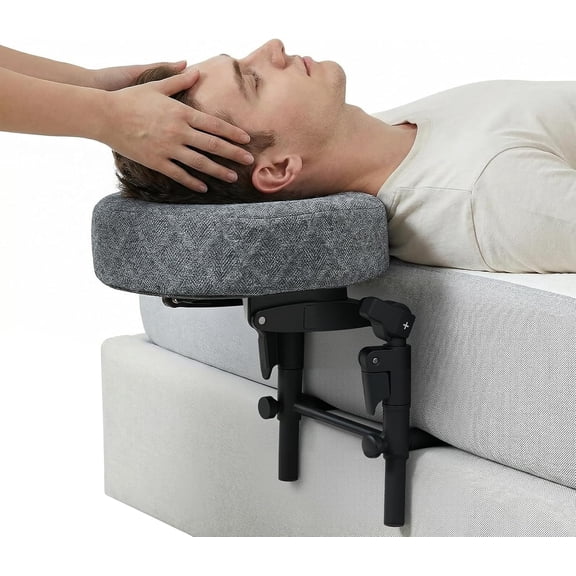 Massage Headrest for Bed, Adjustable Face Cradle Pillow for Sleeping Mattress, Ergonomic Face Down Cushion for Home Spa & Post-Surgery Recovery, Portable & Foldable