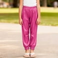 thumbnail image 2 of newwalpole Cargo Pants for Girls Hip Hop Glitter Pants Dancing Shiny Pants Streetwear Hot Pink for Size 8-9 Years, 2 of 7