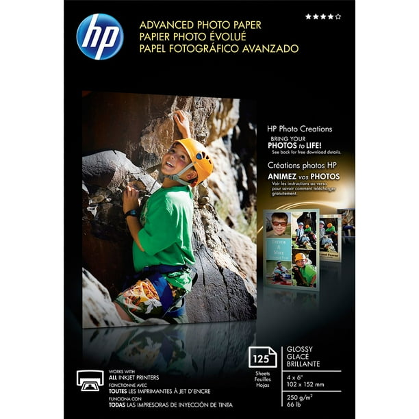 HP Advanced 4x6 Photo Paper 125 Sheets