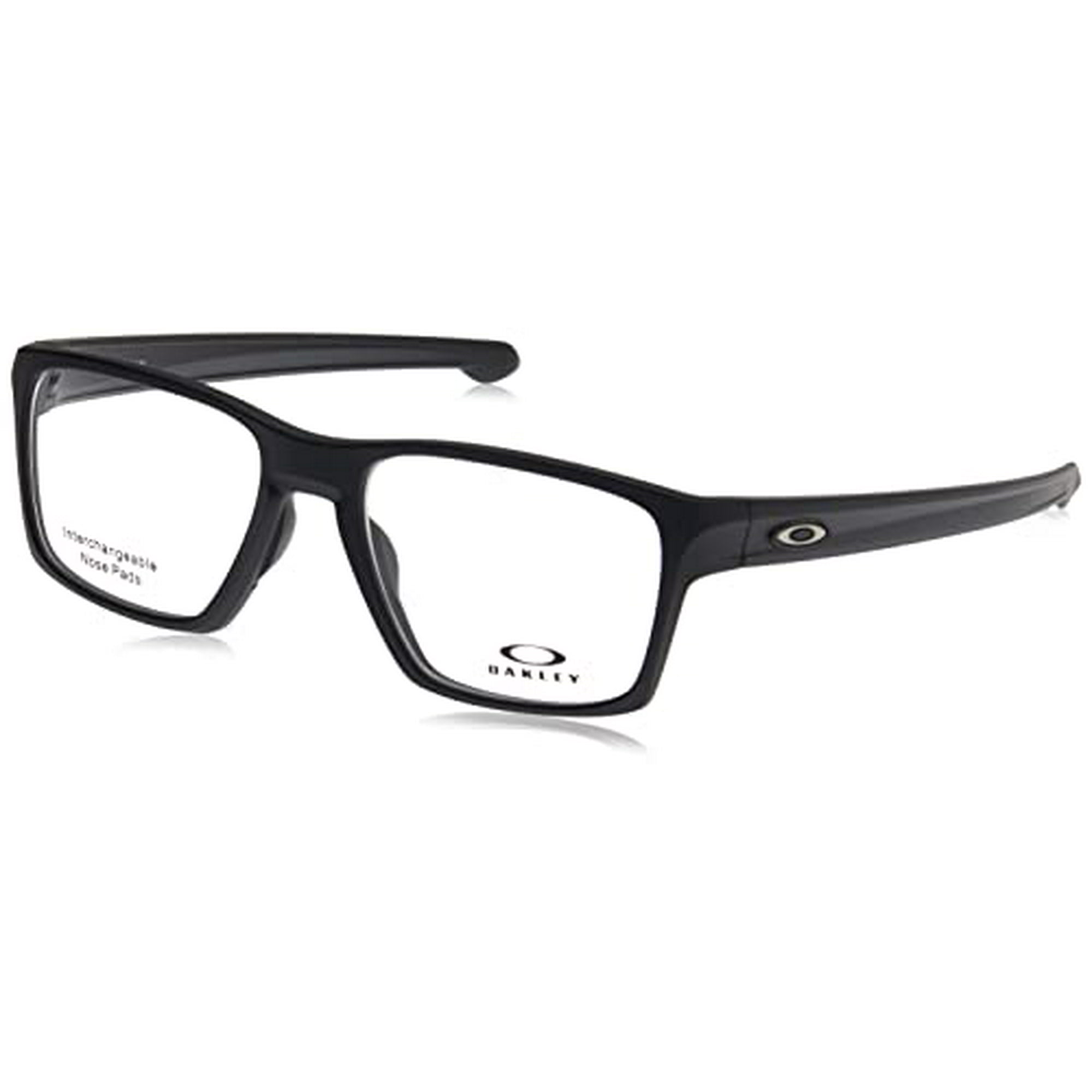 Men s OX8140 Litebeam Square Prescription Eyeglass Frames Black Demo Lens 55 mm Walmart