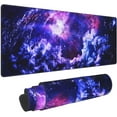 thumbnail image 1 of Galaxy Large Gaming Mouse Pad, Nebula Universe Space Extended Full Desk Mousepad Desktop, Big Long Desk Mat Makeup for Laptop, Keyboard, Computer for Decor Women Office, (Blue Purple, XL 31.5*11.8 In), 1 of 5