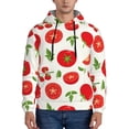 thumbnail image 2 of Bingfone Fresh Red Tomato Men'S Drawstring Hoodie Long Sleeve Pocket Sweatshirts-Medium, 2 of 9
