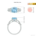 thumbnail image 4 of ANGARA Natural Criss Cross Shank Cushion 1.95 ct Aquamarine Engagement Ring in 14K White Gold for Women (Size-8mm) | March Birthstone, Anniversary, Jewelry Gift for Women | Natural Aquamarine Ring, 4 of 8