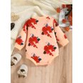 thumbnail image 4 of Bagilaanoe Newborn Baby Girl Romper Sweatshirt Long Sleeve Bodysuit Flower Print Pullover 3M 6M 9M 12M Infant Casual Tee Tops, 4 of 9