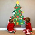 thumbnail image 7 of Fun DIY Felt Christmas Tree Set with 41PCS Ornaments Home Decorations Wall Hanging Children's Felt Craft Kits for Kids Christmas New Year Party Favors (Christmas Tree), 7 of 7