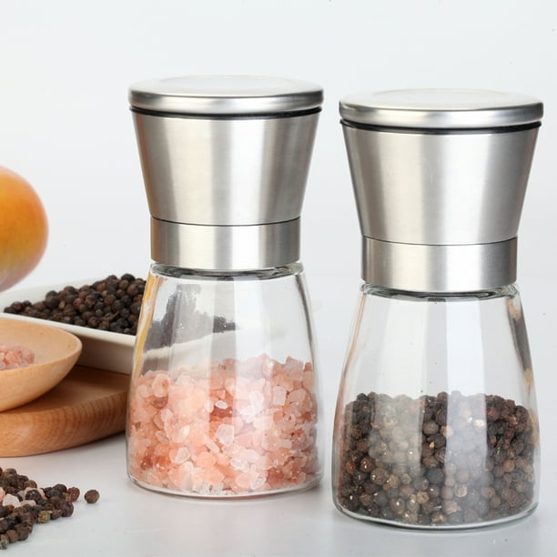 1Pcs Stainless Steel Manual Salt and Pepper Grinder Crusher Set