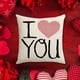 thumbnail image 5 of CaiYueKe Valentine's Day Pillow Cover Romantic Couples Gift Linen Look Cushion Case Decorative Throw Pillow for Home Decor Sofa Bedroom Living Room Anniversary Present, 5 of 7