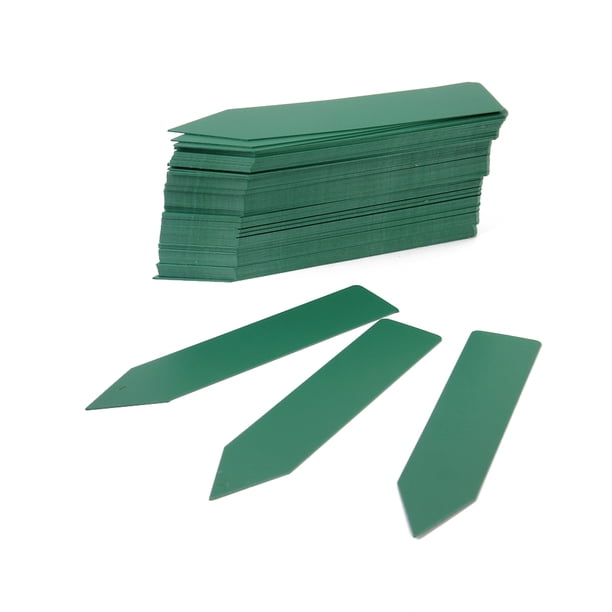 100 etiquetas de plástico para plantas de jardín, etiquetas de estaca para guardería, herramientas para el de las plantas, verde Sunnimix Etiquetas de plantas de plástico