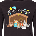 thumbnail image 4 of Inktastic Merry Christmas Cute Nativity Scene Long Sleeve Youth T-Shirt, 4 of 5