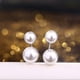 thumbnail image 4 of Fong Fong Women's Double Pearl Earrings 25 Sterling Silver Double Pearl Earring Pearl Front Back Freshwater Cultured Pearl 7mm/9mm Stud Earrings, 4 of 5
