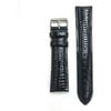 Genuine Leather Padded Lizard Watchband, Black