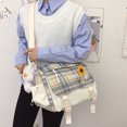 thumbnail image 2 of Kawaii Cute Plaid Mochila Japonesa Mochila Pins Bolsas de Hombro (Amarillo) Likrtyny Para estrenar, 2 of 9