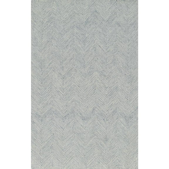 Momeni Charles Hand Tufted Wool Zig Zag Blue Area Rug 2' X 3'