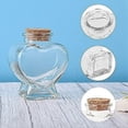 thumbnail image 4 of Empty Mini Glass Heart-Shaped Bottles with Cork Stoppers, Decorative Glass Bottles with Cork Lid,Small Glass Bottles Jars for DIY Art Crafts Projects, 4 of 5
